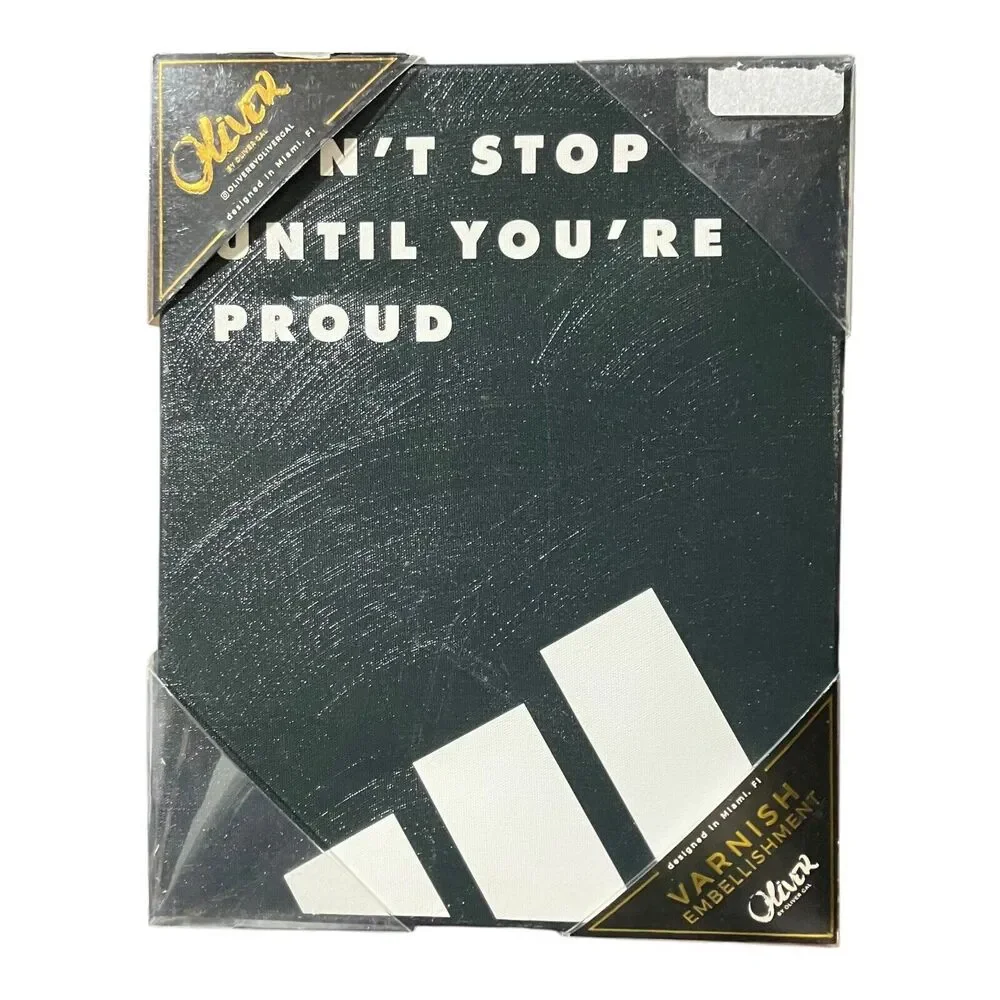 Oliver Gal Wall Art Sports Don’t Stop Athlete Motivational Team Never‎ Give Up